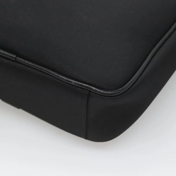 BURBERRY Shoulder Bag Nylon Black Silver Auth sw747 - Picture 12 of 14